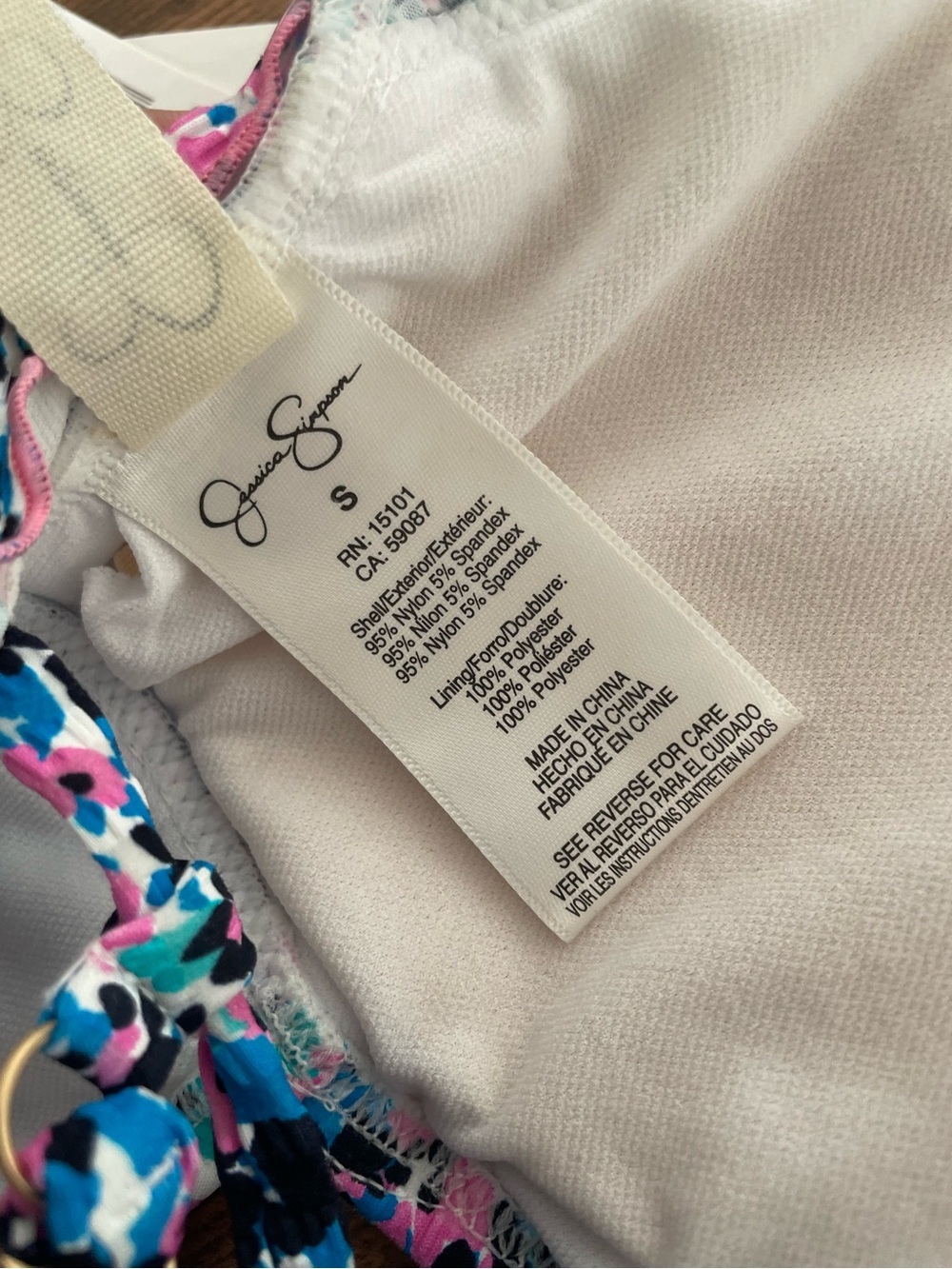 Jessica Simpson | Small Blessings Lettuce Edge One-Piece Swimsuit | Floral | NWT - Picture 12 of 14